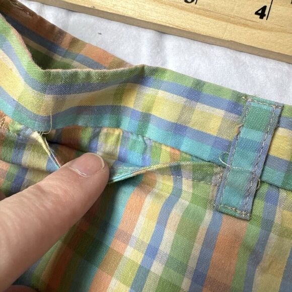 Lauren Ralph Lauren Pastel Rainbow Colorful Plaid Checkered Capri Women’s 14 LRL - Picture 6 of 10